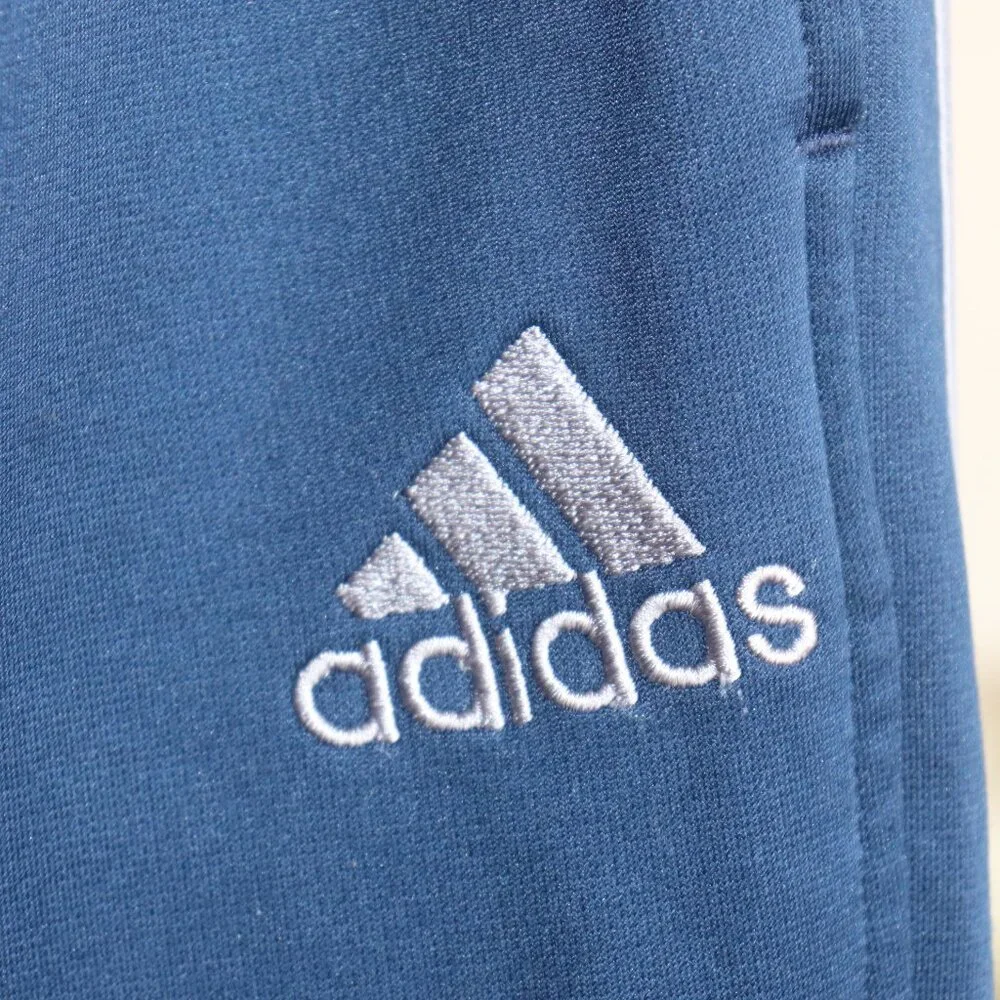 ADIDAS Active Pant 3 Stripes Blue With Grey Stripes Size Medium